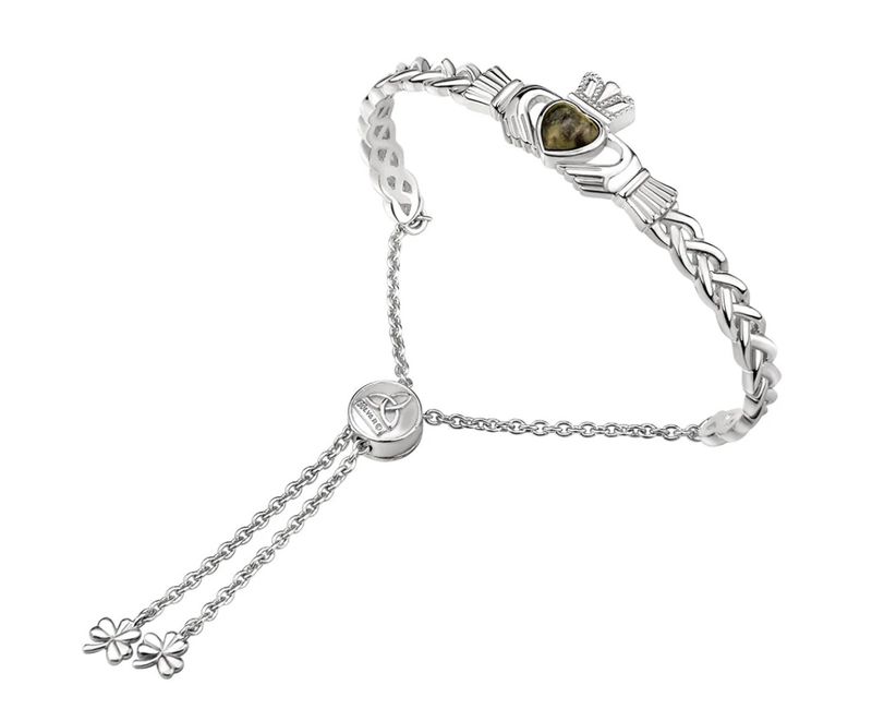 Braided Claddagh Bangle w CMM