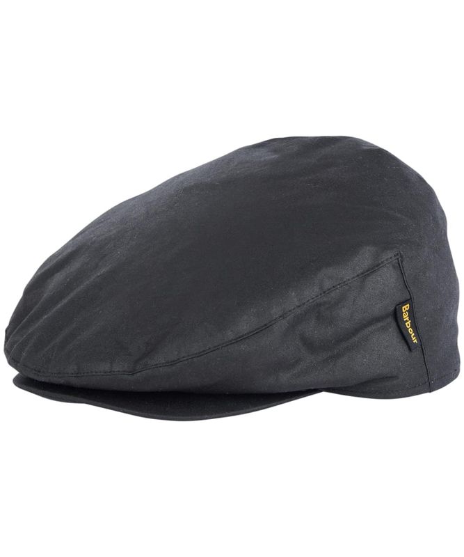 Barbour Cheviot Waxed Flat Cap - Navy