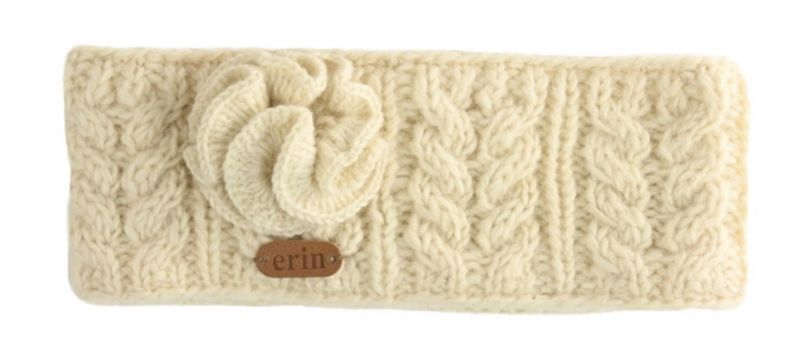 Aran Cable Flower Headband