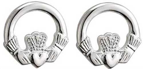 Claddagh Stud earrings-Sterling Silver