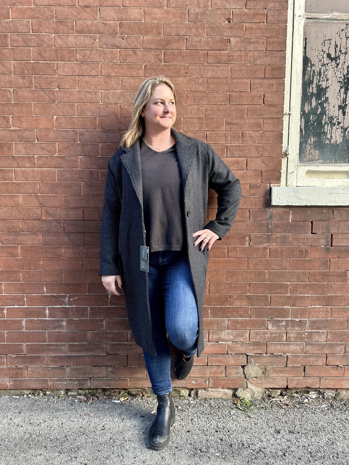 Tweed Knee Length Coat