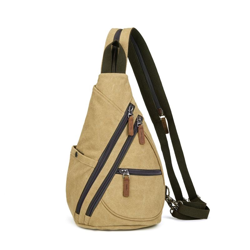 Multifunctional canvas sling bag - Mustard