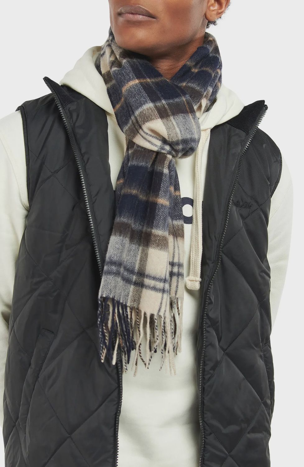 Barbour Wool and Cashmere Tartan Scarf-Autumn Dress