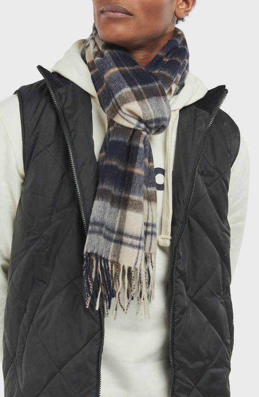 Barbour Wool and Cashmere Tartan Scarf-Autumn Dress