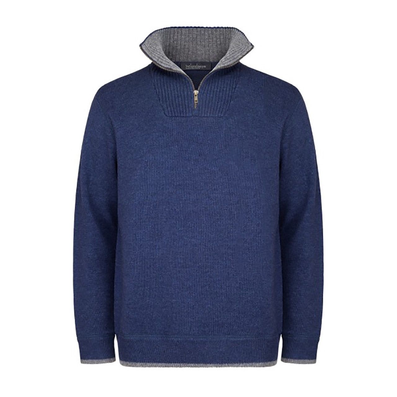 Lambswool Half-Zip - Navy Marl