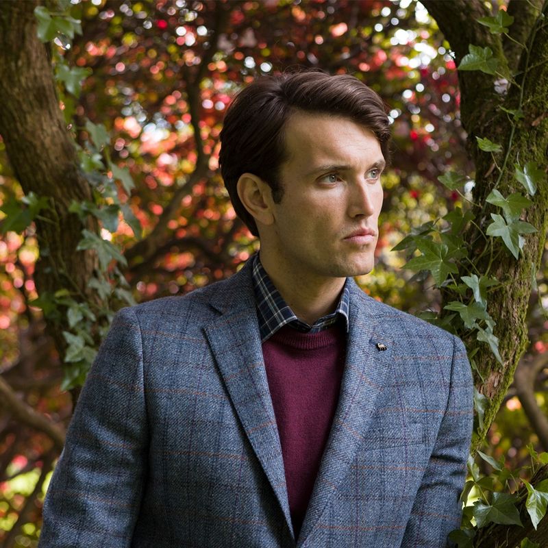 Clady Tweed Jacket - Blue Check #54915