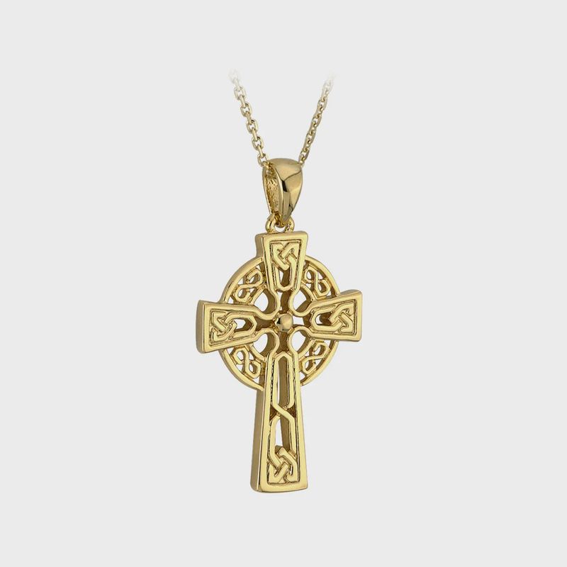 10KT Gold Small Celtic Cross pendant - Boxed