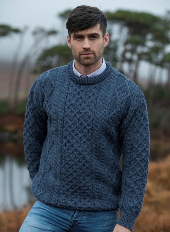 Inis Mor Aran Crew Neck Sweater