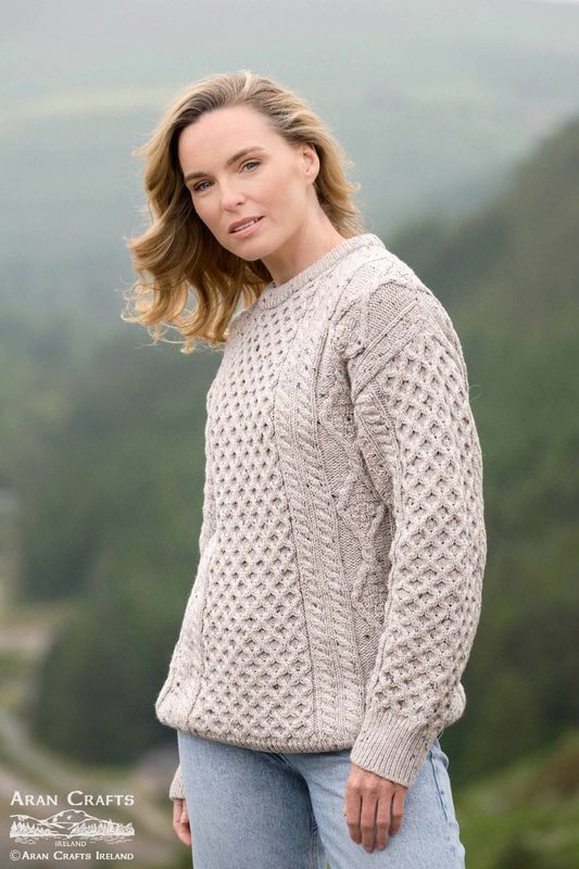 Unisex Kilronan Supersoft Merino Crew Neck Sweater - Oatmeal