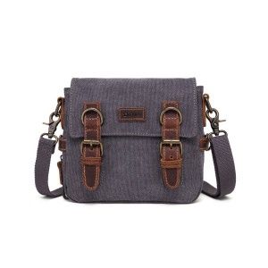 Canvas Shoulder Double Buckle Bag