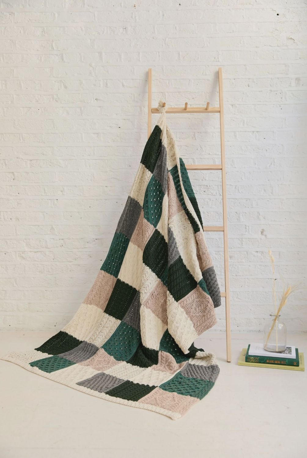 Intarsia Patchwork throw