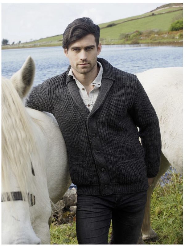 Ribbed Shawl Cardigan