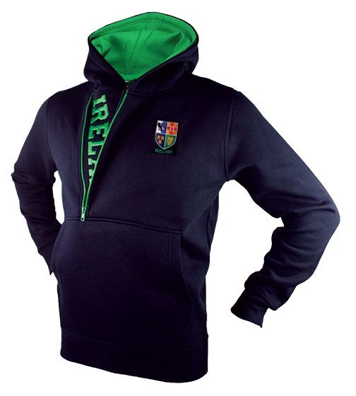Ireland Half Zip Hoody - Navy, Size: S