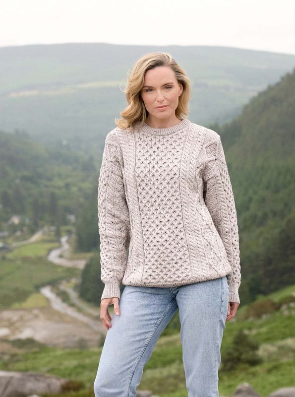 Unisex Kilronan Supersoft Merino Crew Neck Sweater - Oatmeal