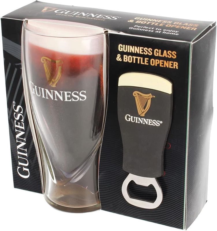 Guinness - Contemporary Tulip Glass &amp; Bottle Opener