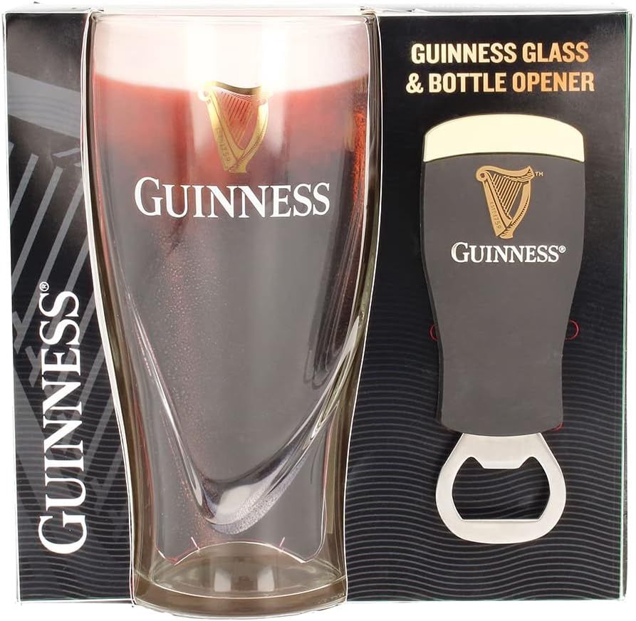 Guinness - Contemporary Tulip Glass &amp; Bottle Opener