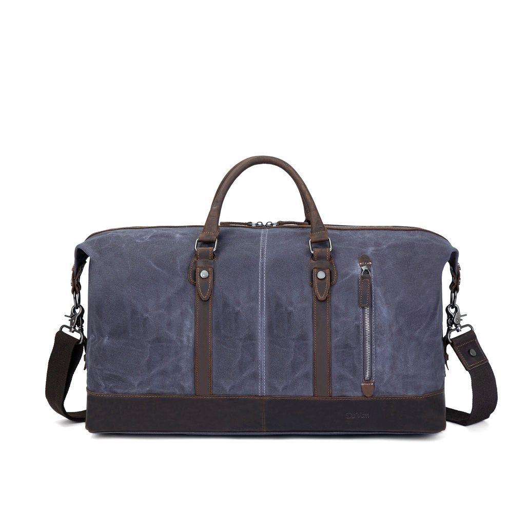 Waxed Duffle Bag - Grey