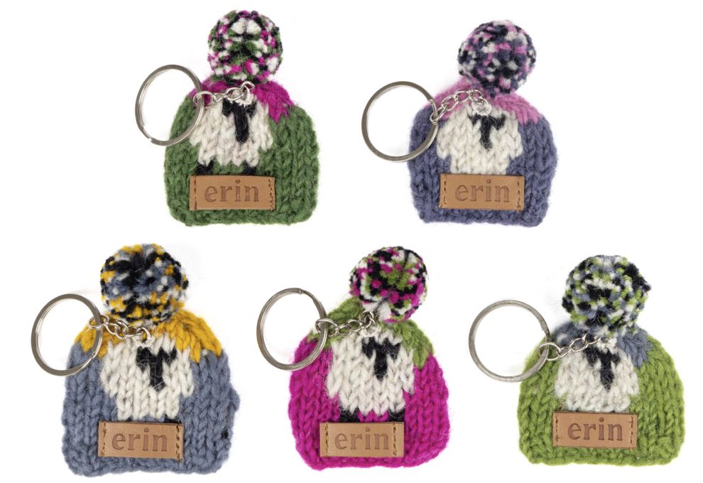 Bobble Hat Keyring - Assorted