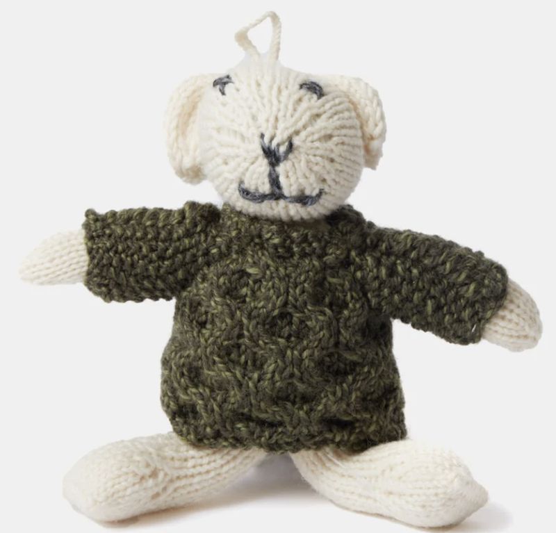 Aran Teddy With Green Sweater