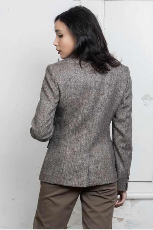 Tara Tweed Hacking Jacket - Lt. Tan Herringbone