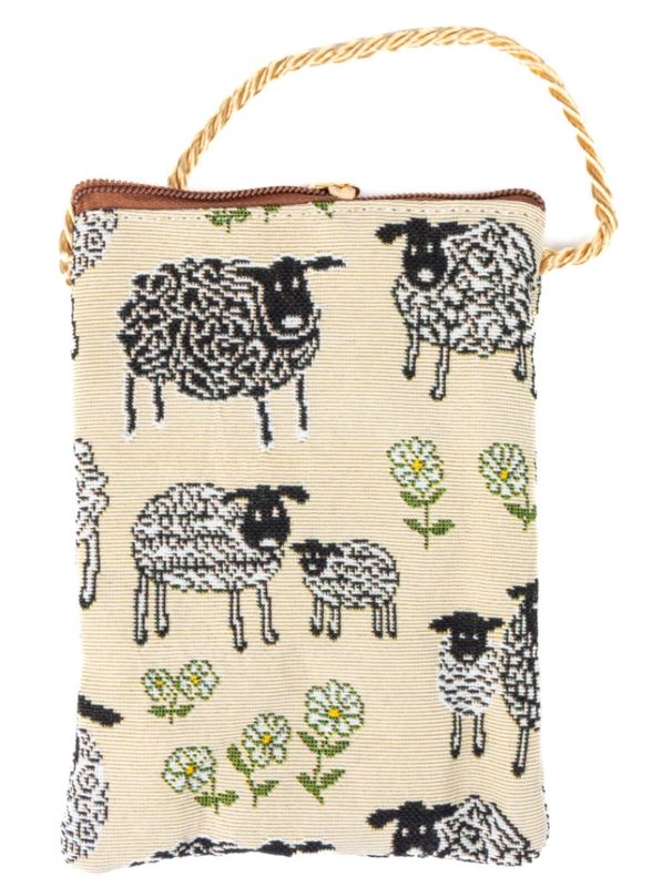 Tapestry Smart Bag Sheep &amp; Daisy - White