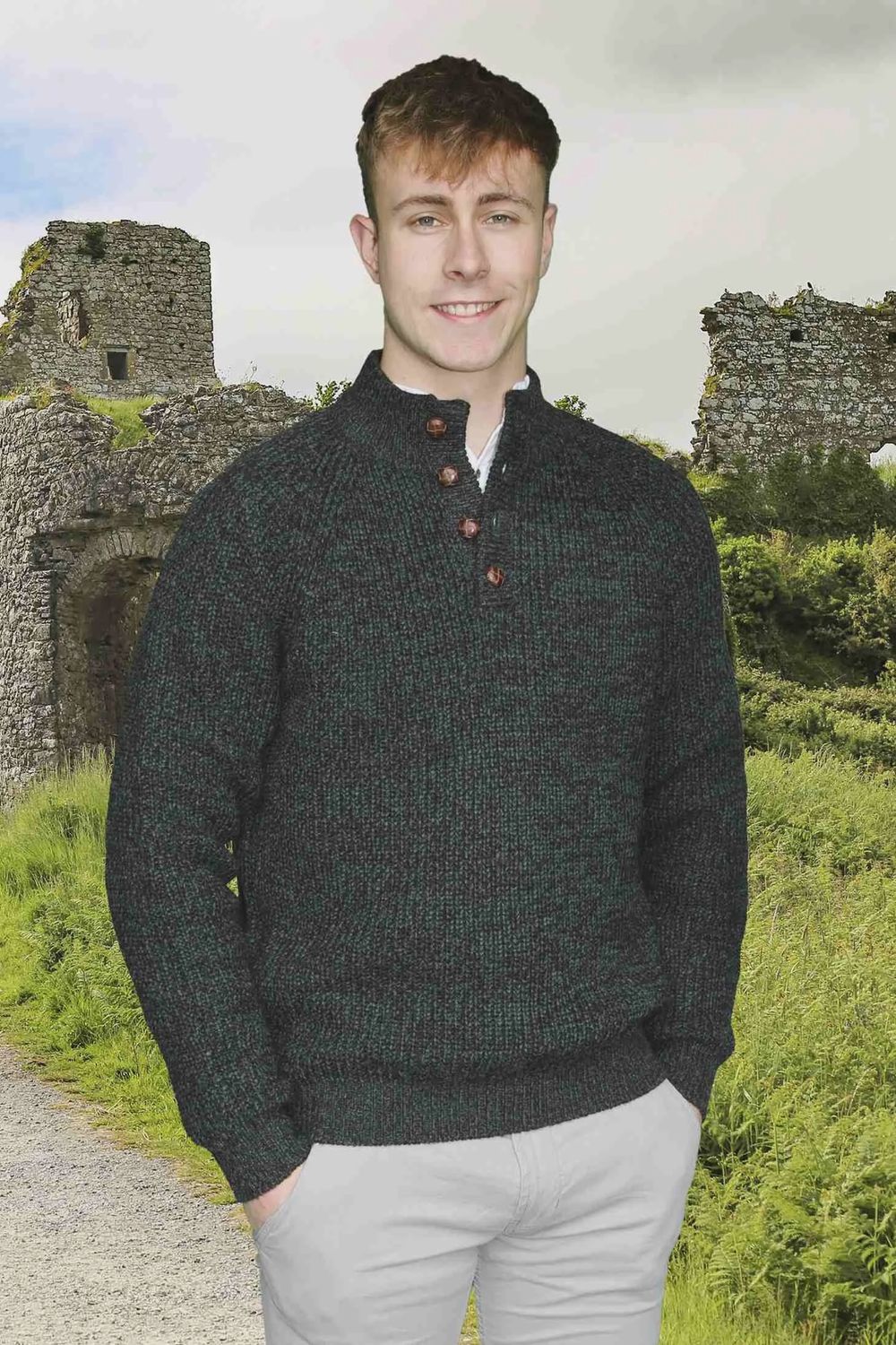 Castletownbere Fisherman’s Knit - Atlantic Marl