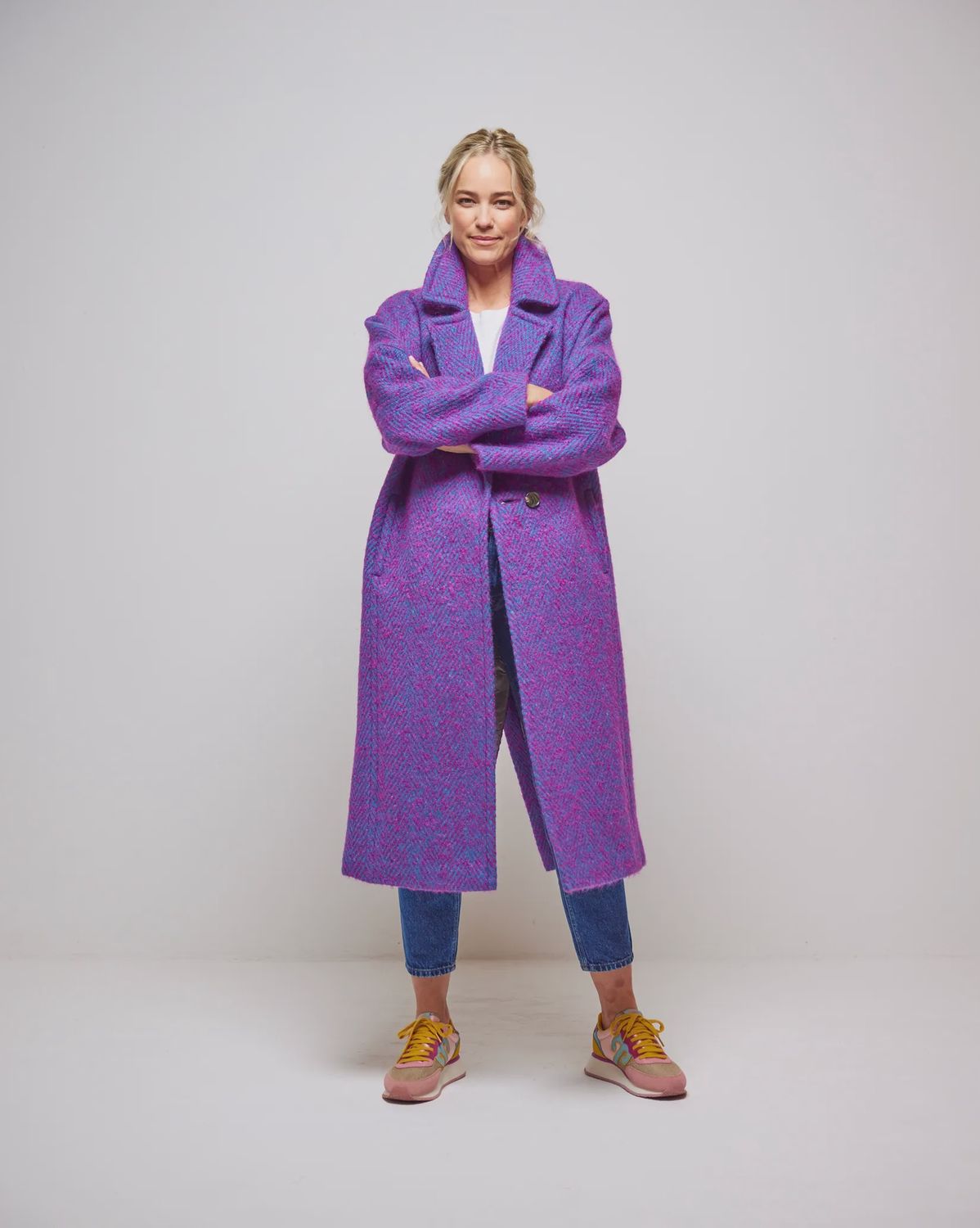 Avoca Donegal Wool & Mohair Coat - Reflection