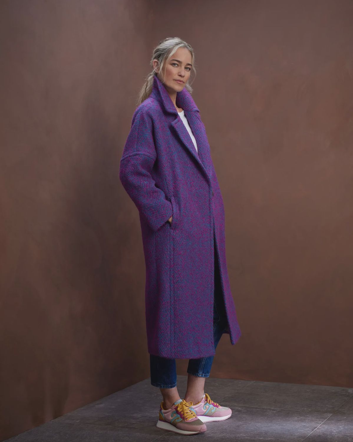 Avoca Donegal Wool & Mohair Coat - Reflection