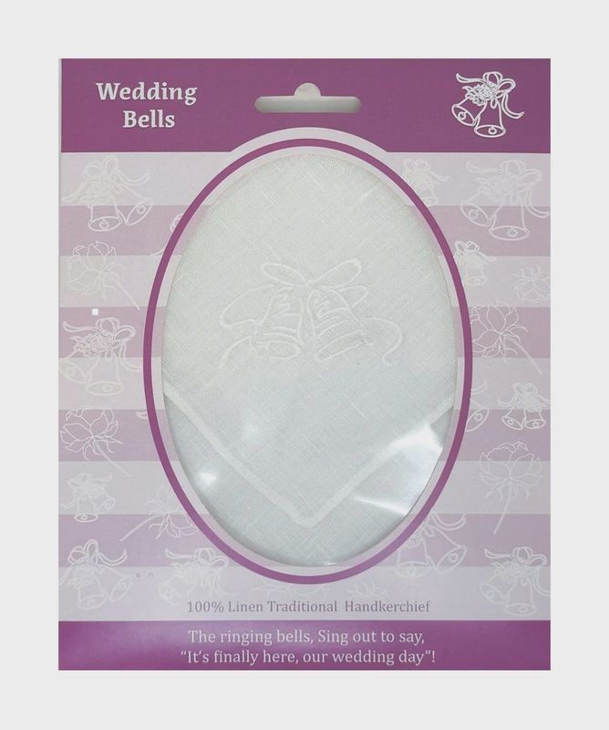 Wedding Bells Linen Handkerchief