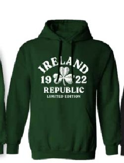 Distressed Shamrock Hoodie - Bottle Green