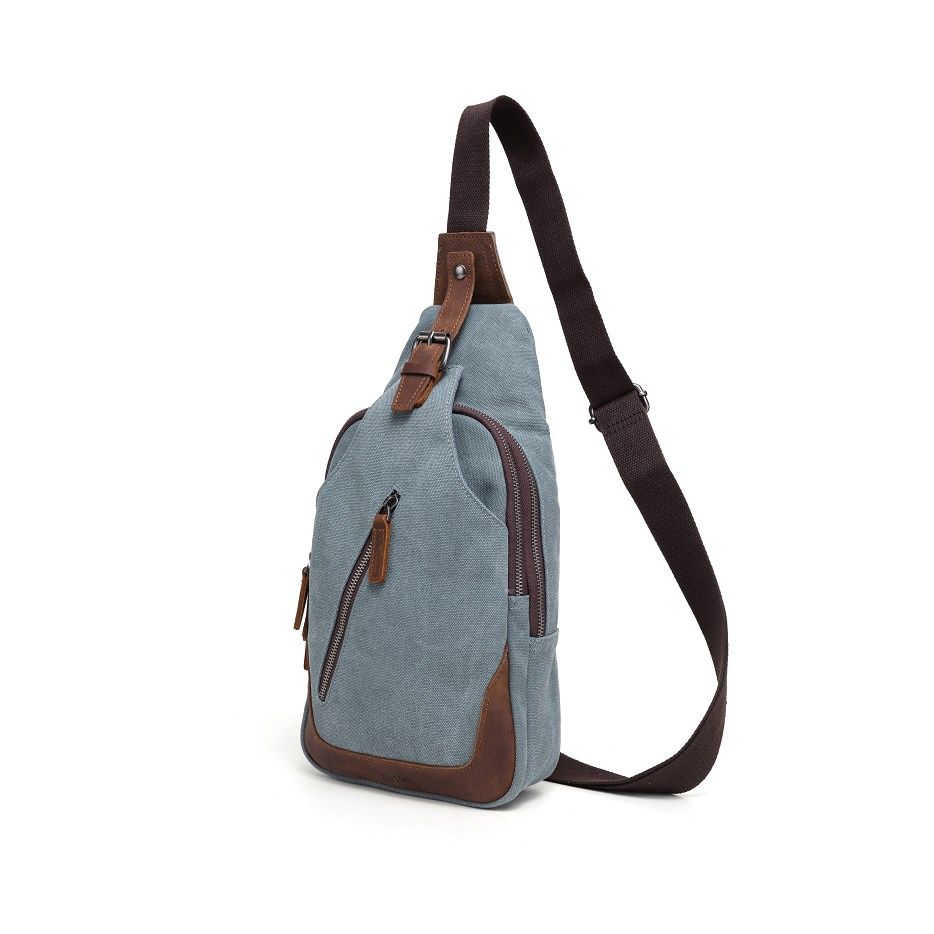Canvas Sling Bag - Turquoise