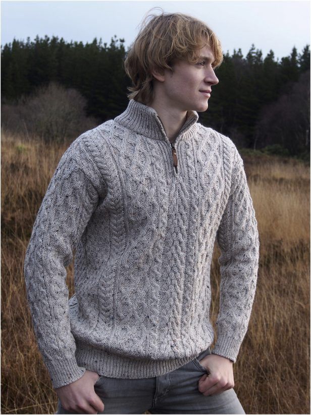 Donegal Half Zip Sweater - Oatmeal