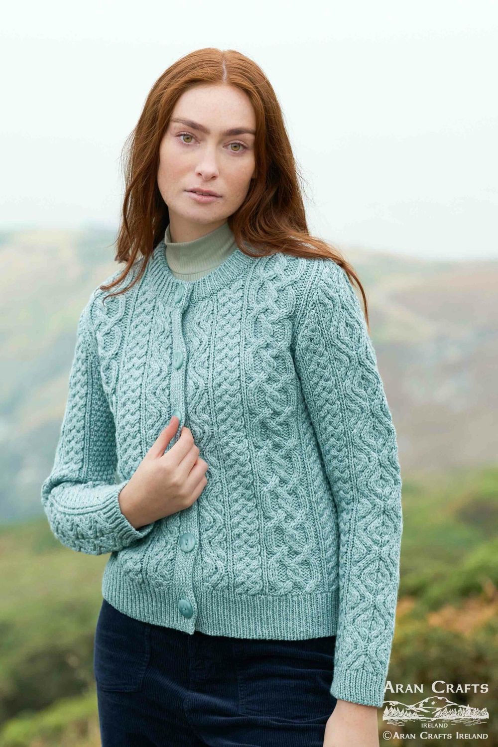 Tramore Short Button Cardigan - Mermaid