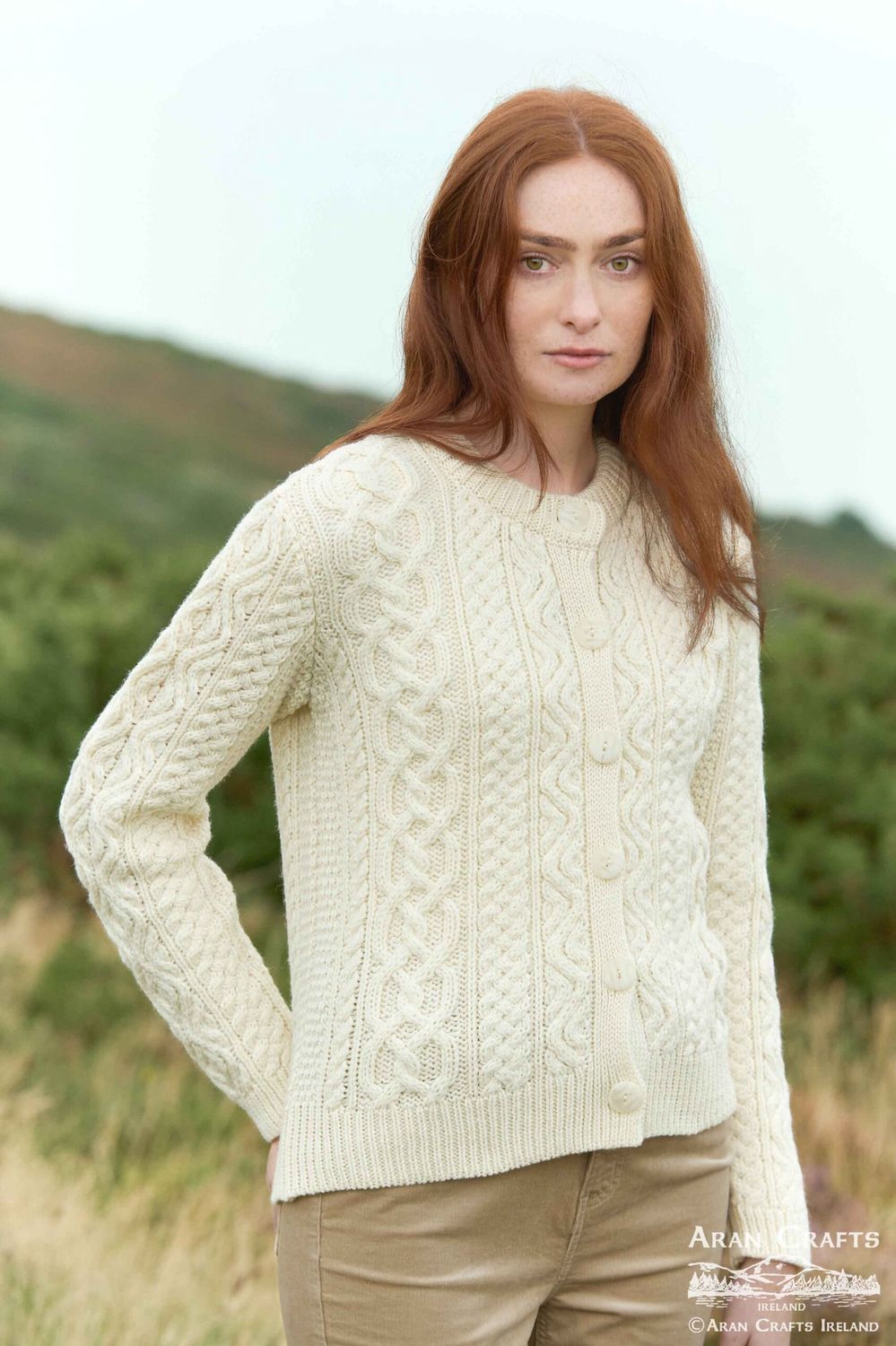 Tramore Short Button Cardigan - Natural