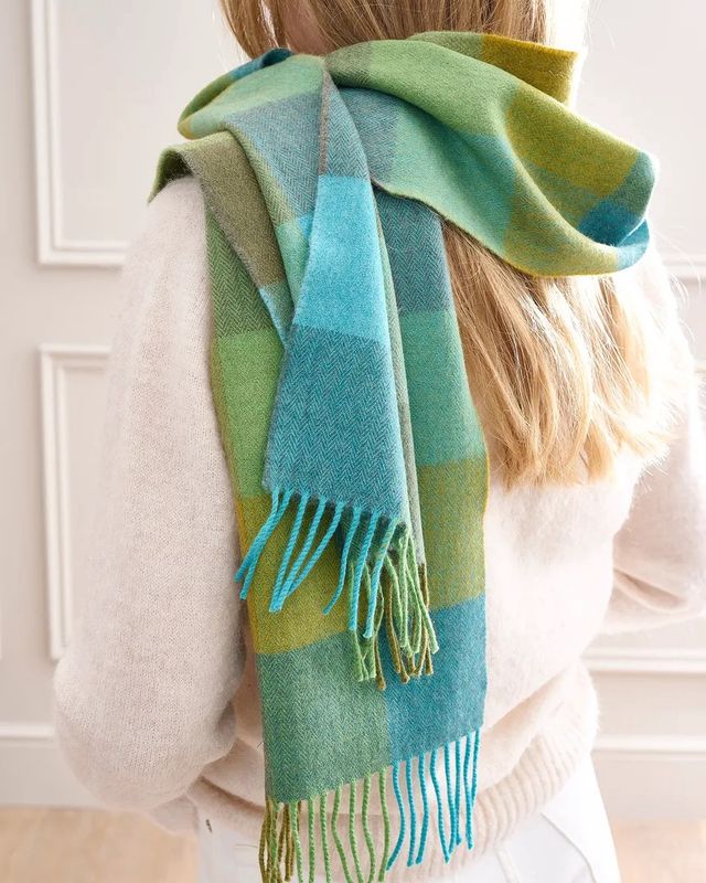Avoca Scarf - Green Fields Merino Wool