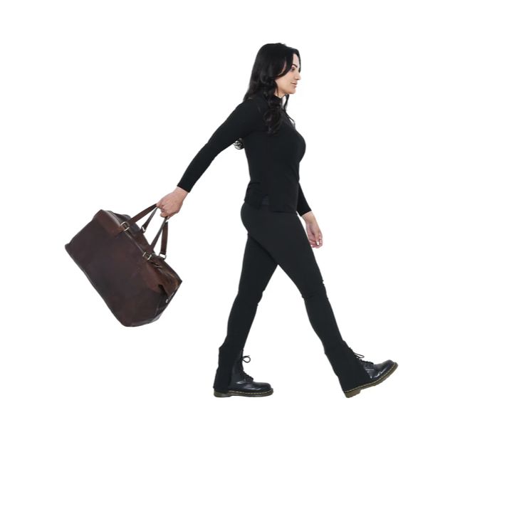Leather Travel Bag - Black