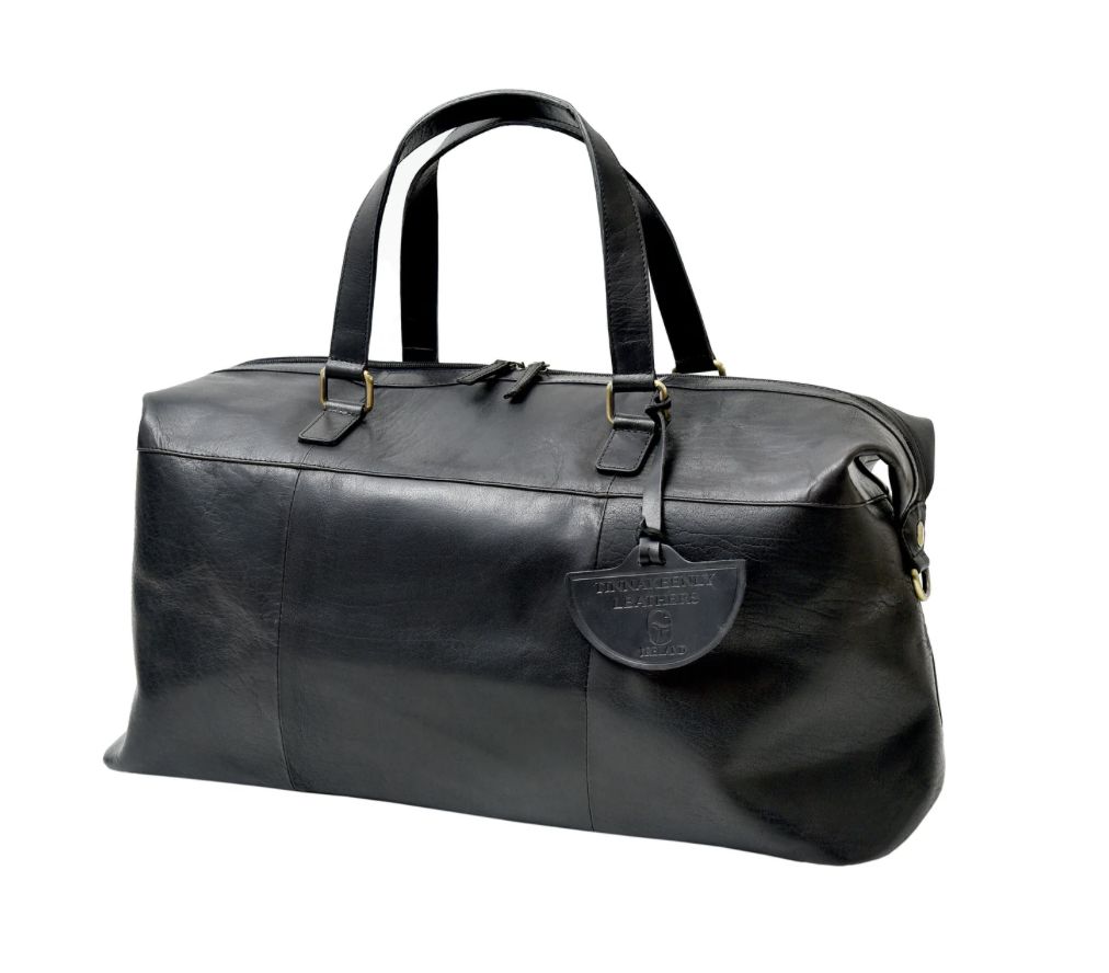 Leather Travel Bag - Black
