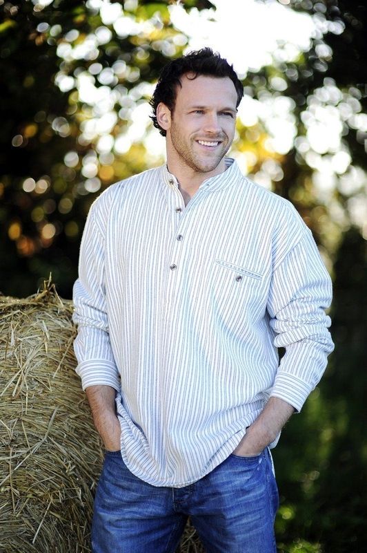 Lee Valley Grandfather Shirt - Blue Ivory Stripe