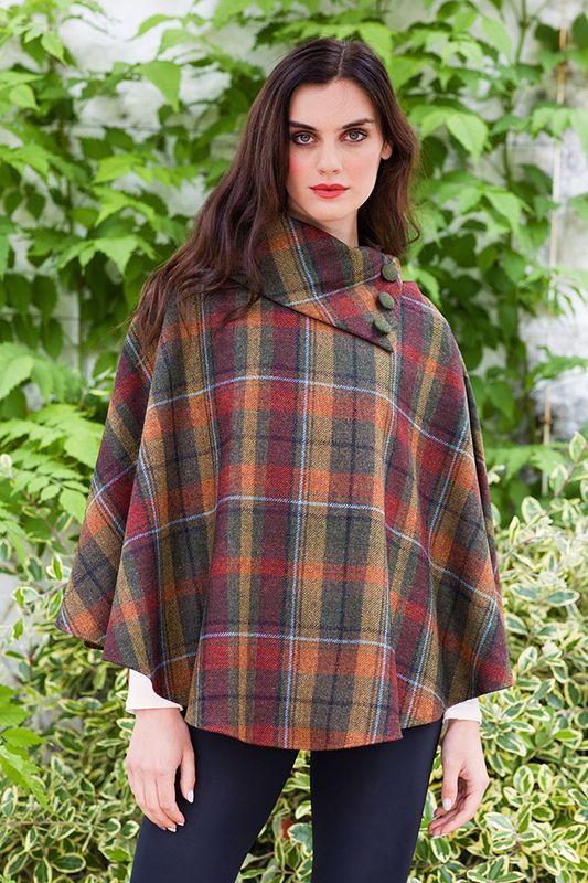 Handcrafted Mucros Tweed Poncho - Col. 321