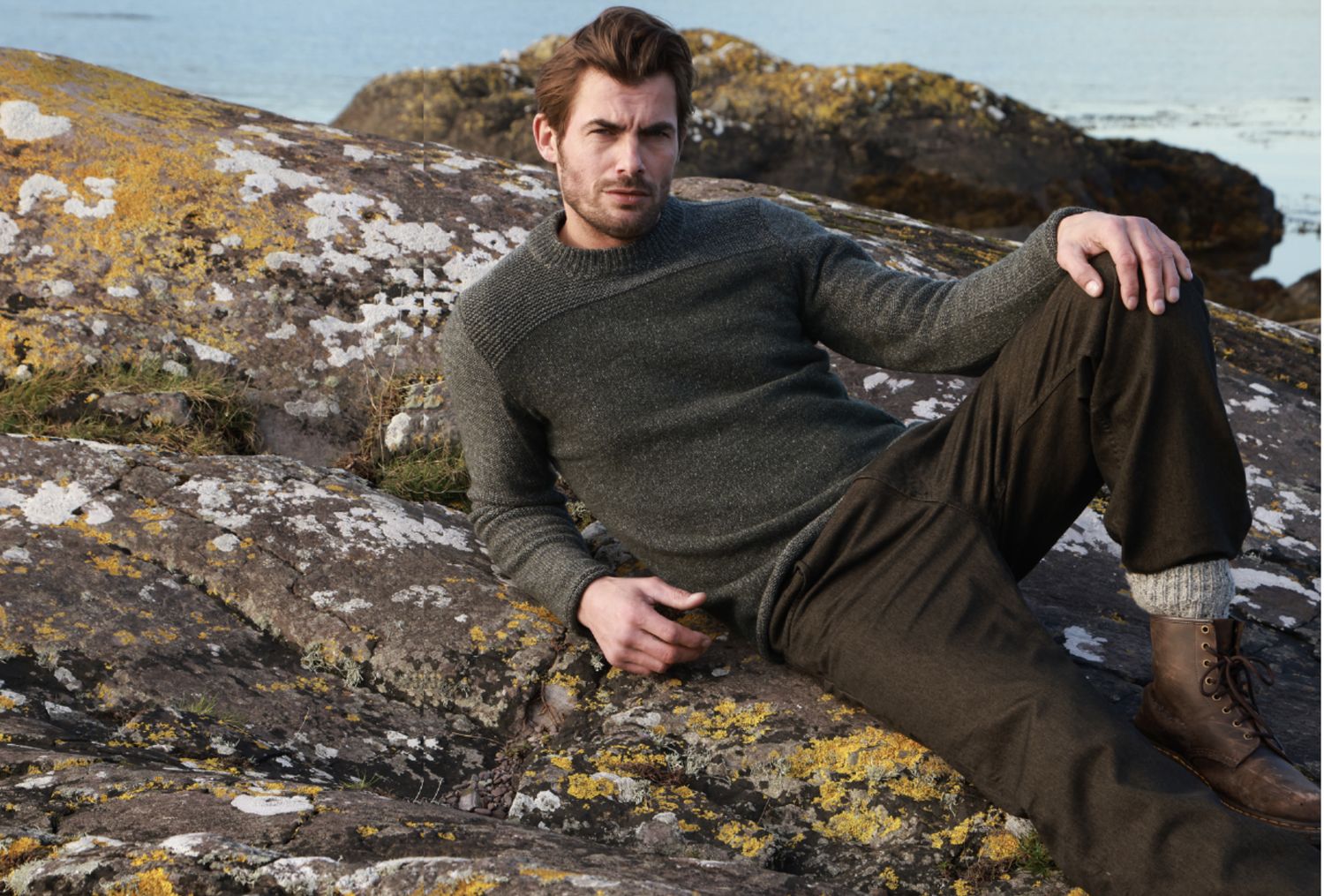 Crew Neck w/ Link stitches - Woodland