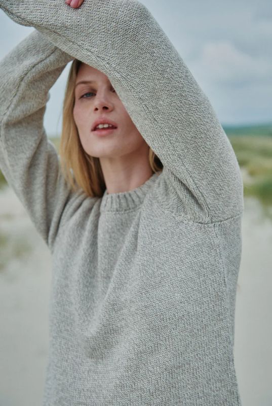 Supersoft Merino No Pattern Crewneck - Toasted Oat