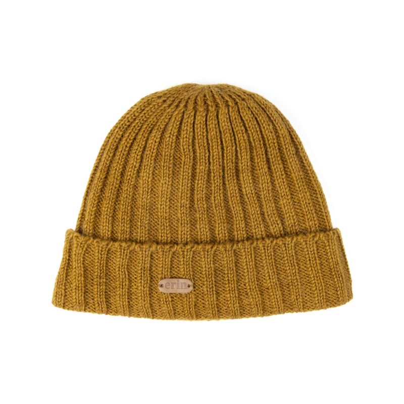 Rib Pullon Hat Turnup - Mustard