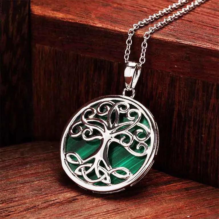 Sterling Silver Tree of Life - Malachite