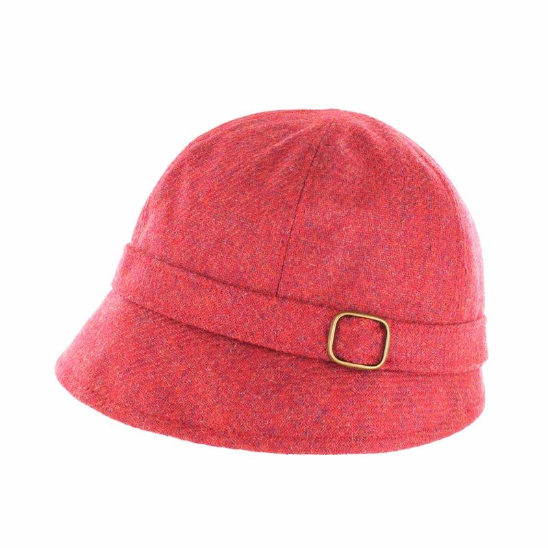 Flapper Tweed Hat - Red