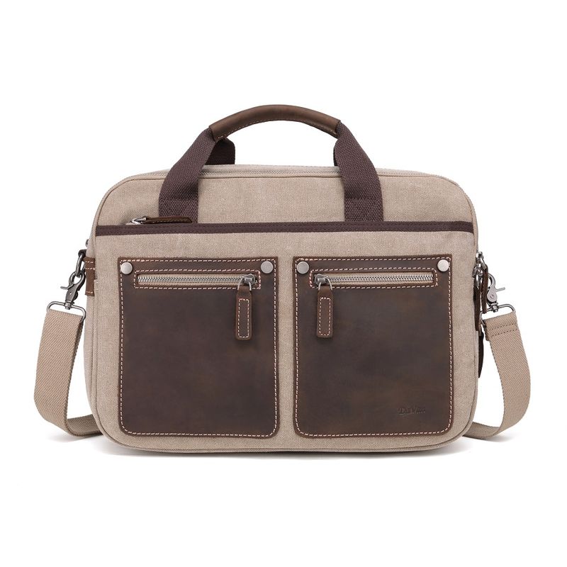 Canvas Messenger Bag - Khaki