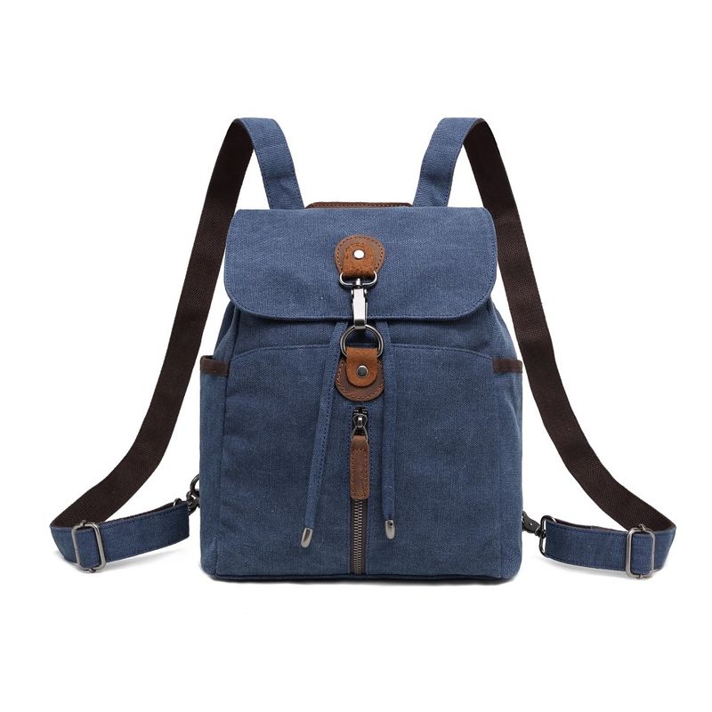 Multifunctional Canvas Backpack - Blue