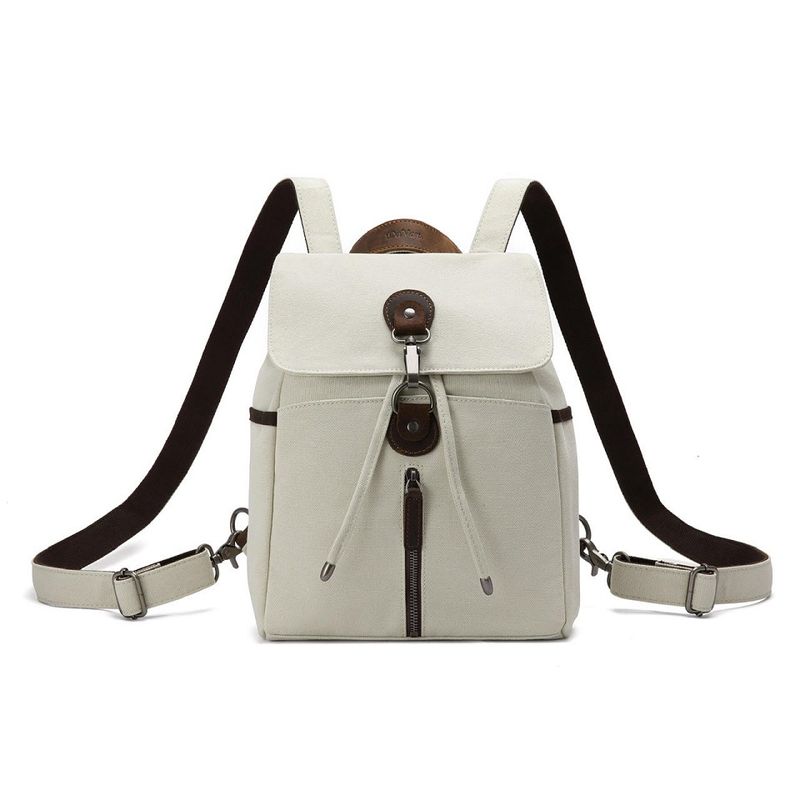 Multifunctional Canvas Backpack - Pearl