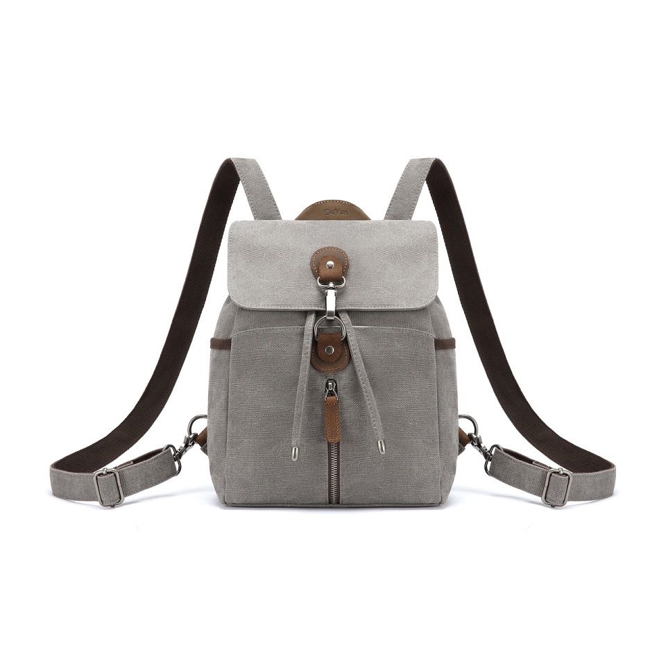Multifunctional Canvas Backpack - Charcoal