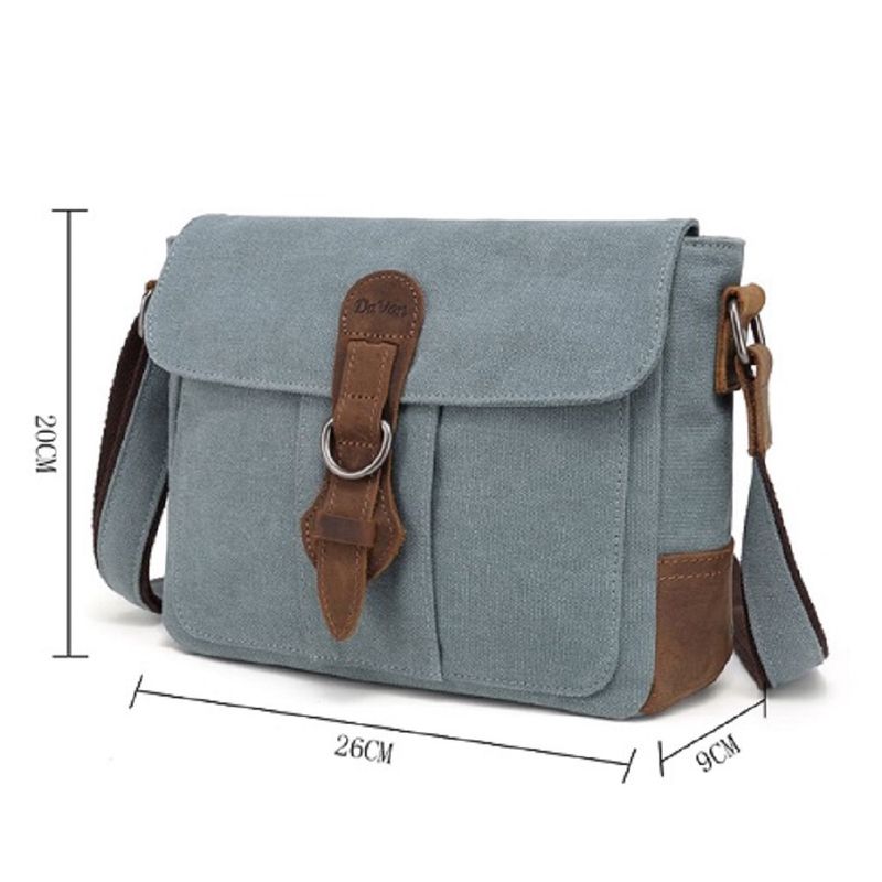 Canvas Shoulder Buckle Bag - Cream
