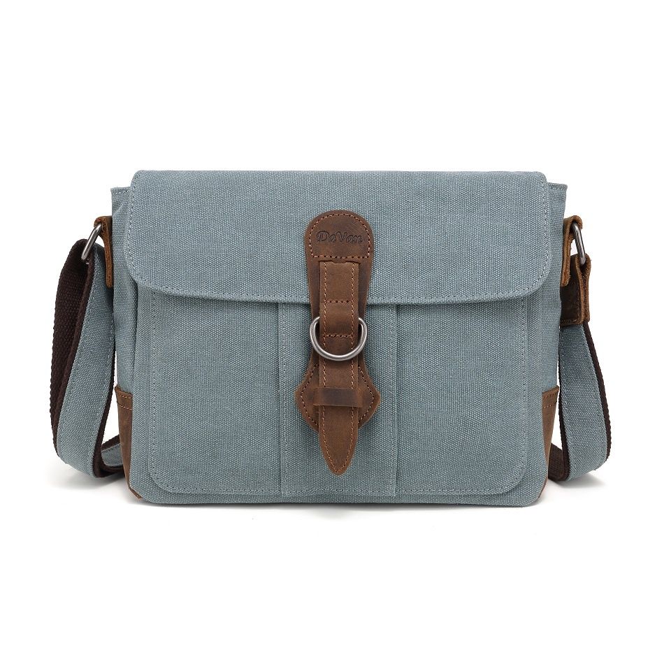Canvas Shoulder Buckle Bag - Turquoise